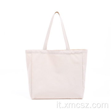 Shopper colorata in cotone biologico